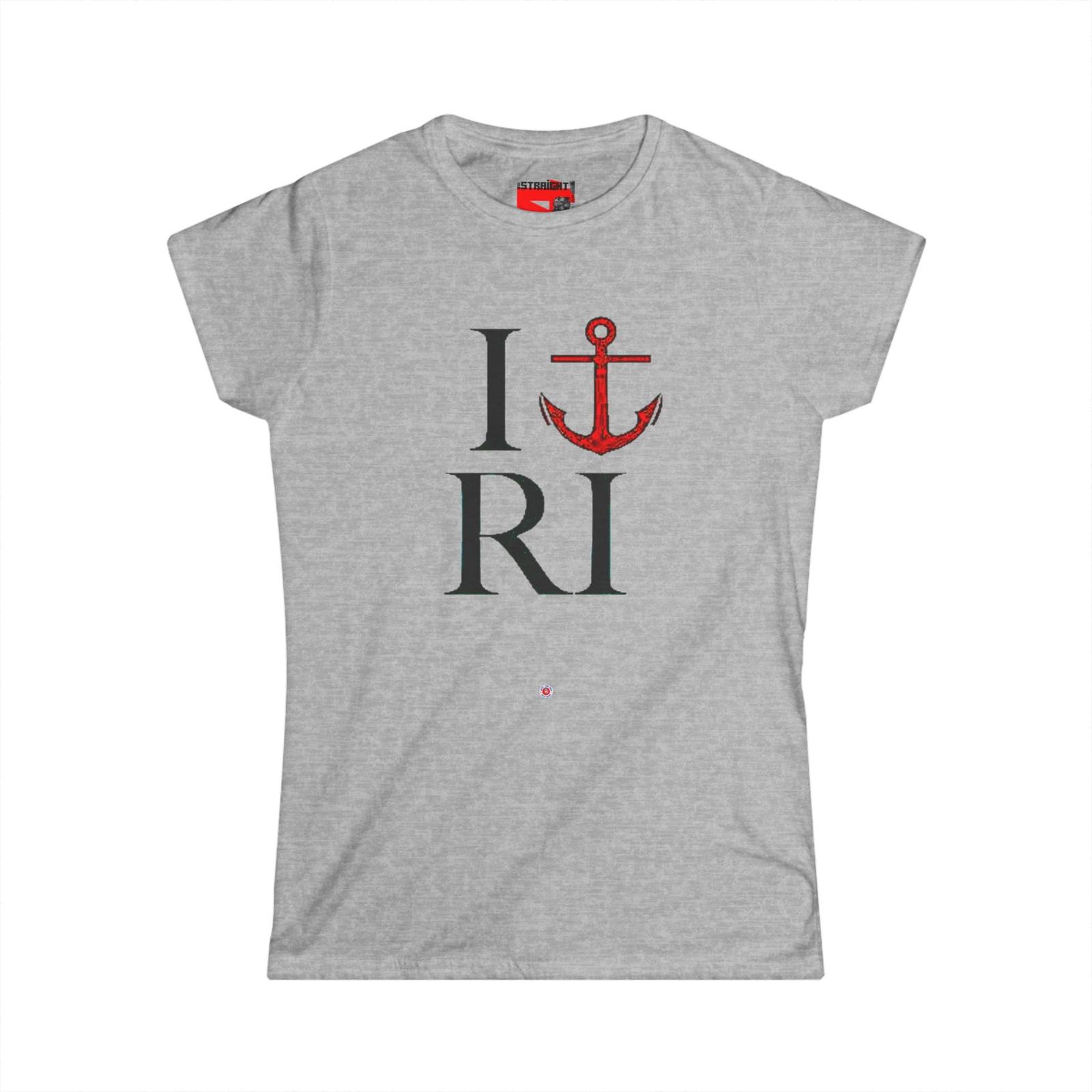 I LOVE R.I. I luv Rhode Island ANCHOR Women s Softstyle Tee S