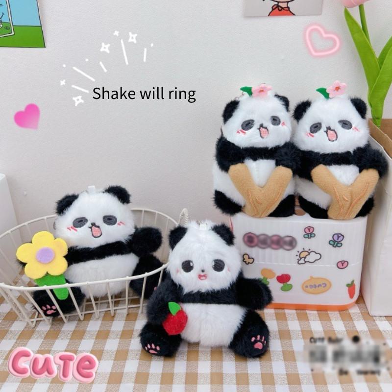 Adorable Panda Plush Keychain Toy With Cute Sounds Perfect For Backpacks And Accessories