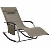 Sun Loungers 2 Pcs. Textilene Taupe and Gray