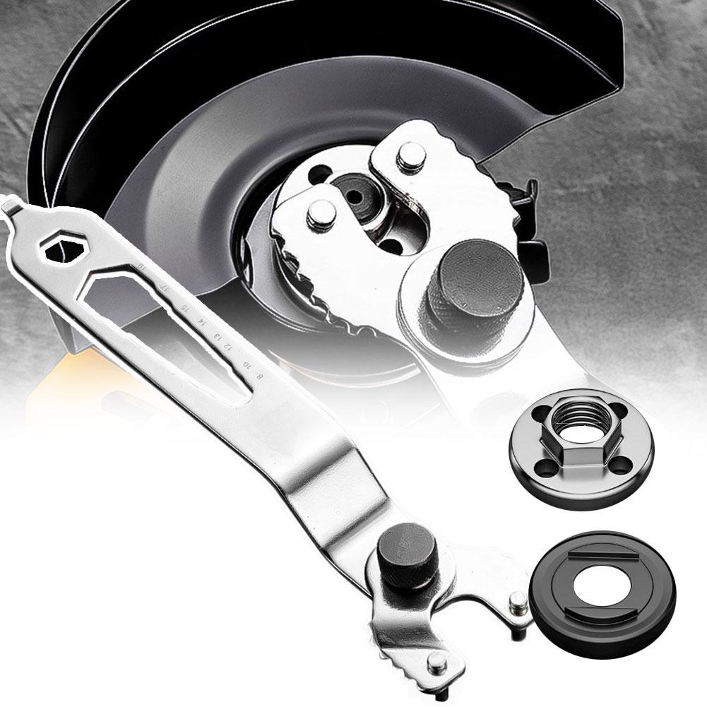 45# Steel Universal Thickened Angle Grinder Wrench 12-in-1 Adjustable Multifunctional Open Design for Angle Grinders
