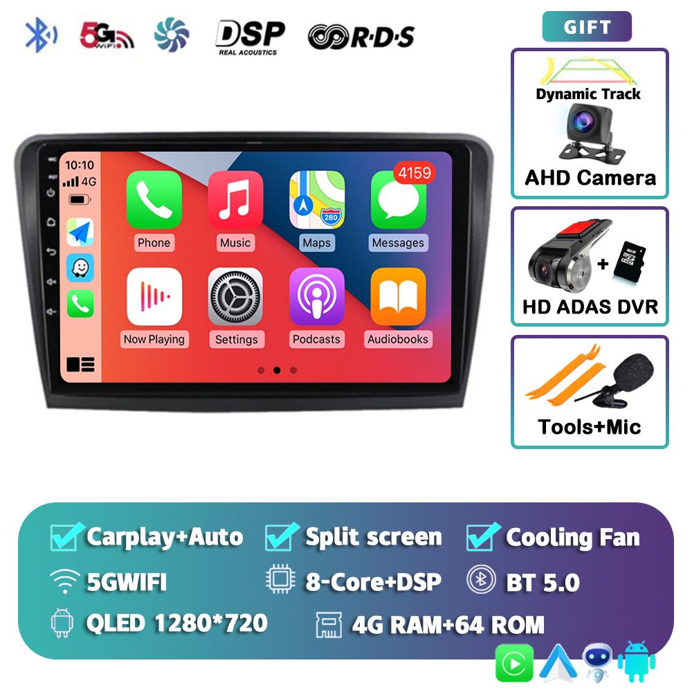 Android 14 Carplay Auto WIFI+4G Car Radio For Skoda Superb 2 B6 2008-2015 Multimedia GPS Video Player Stereo DSP Head Unit Audio