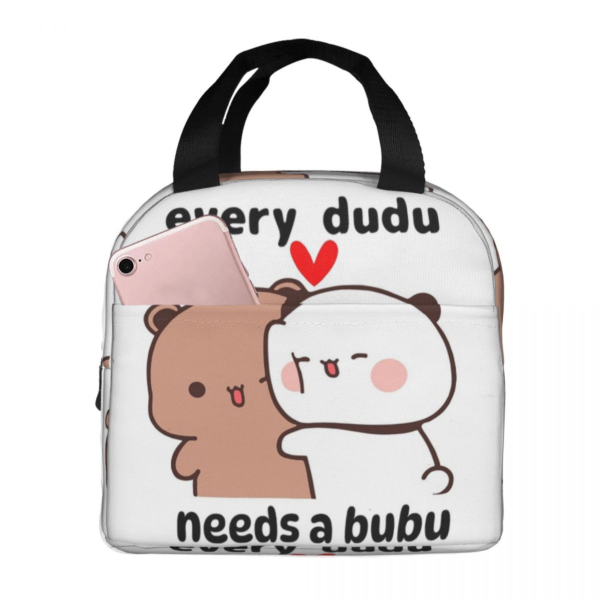 Every Dudu Needs A Bubu Insulated Lunch Bag for Women Children Portable Food Boxes Thermal Lunch Box Tote One Size