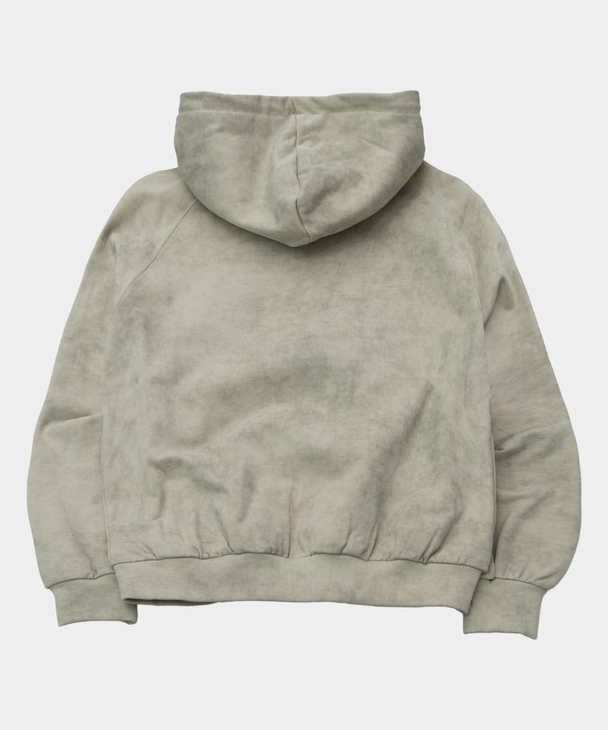 Someplace Man Sequin Star Patch Point Crack Two-Way Sweat Hooded Zip-Up Jacket [Cream]