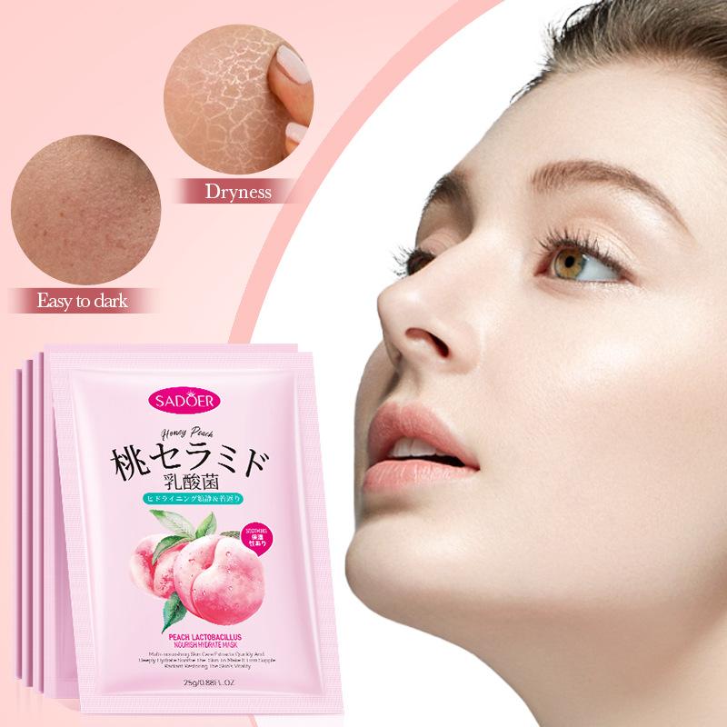 Sadoer Peach Lactobacillus Nourishing Hydration Mask Moisturising Mask