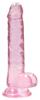 Gode Crystal Clear 14 X 3.5cm Rose - Real Rock Crystal - GODE COULEUR & GIRLY