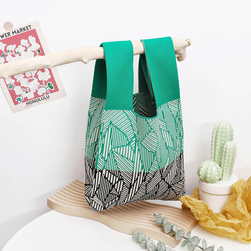 Large Capacity Knitted Bag Women'S Knitted Handbag Tote Bag Portable Storage For Outdoor Use Soft Woven Versatile And Cute Bag