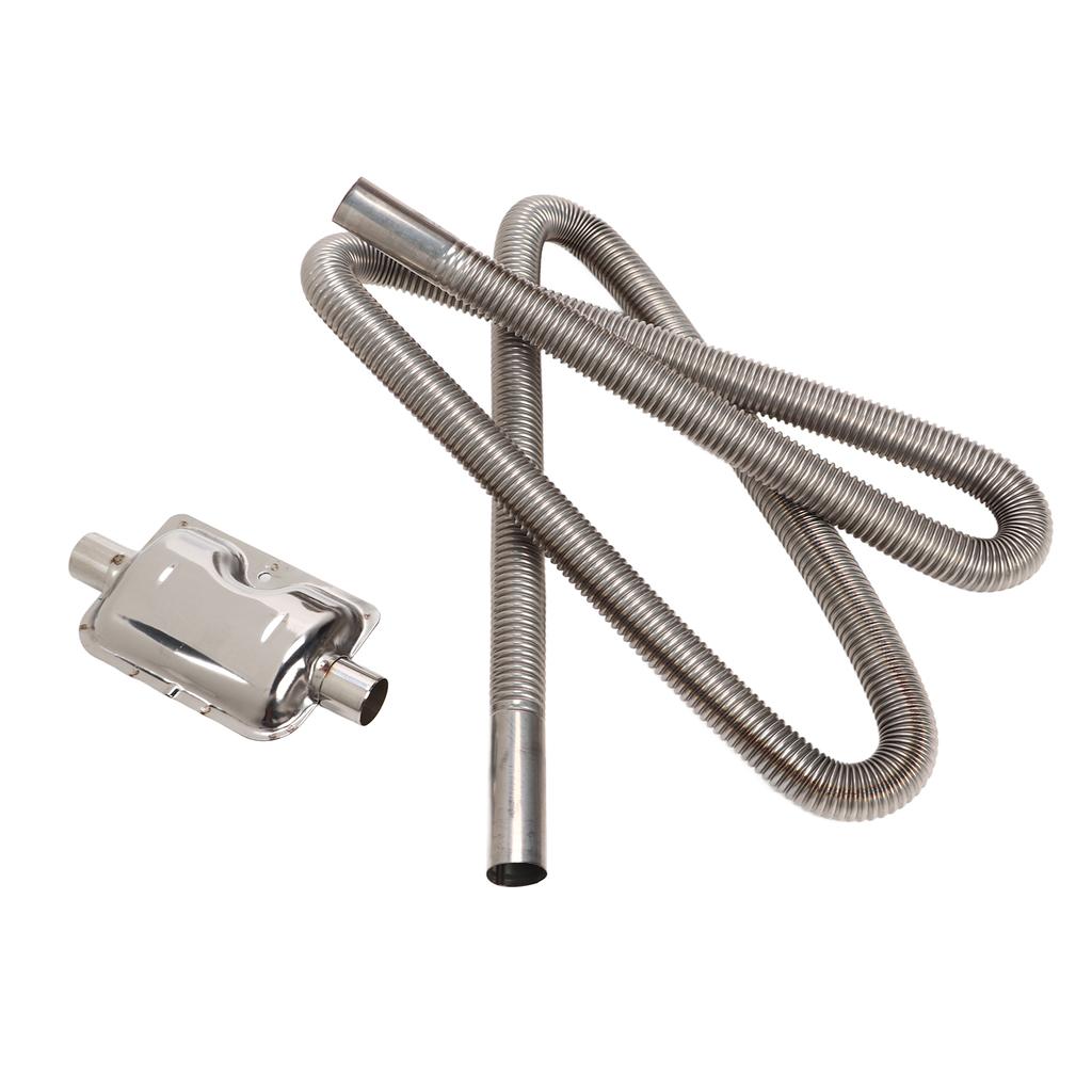 Parkeringsluftvarmer eksosrør med lyddemper Rustfritt stål Drivstofftank Diesel Gassventilslange 2,5 cm