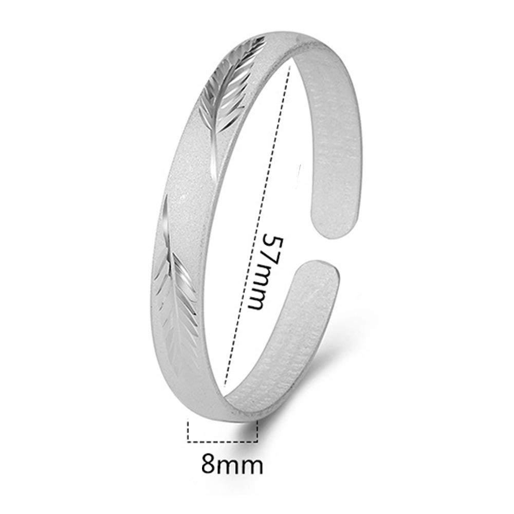 Modische 925er Sterlingsilber Blatt Frosting Manschette Armreif Armbänder Für Frauen Luxus Schmuck Großhandel