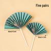 LIEI New Chinese Folding Fan Cake Topper