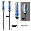Large Font Solar-Powered Shatterproof Rain Gauge with Blue Band for Outdoor Use