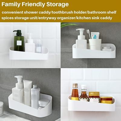 2 Stück Klebende Duschkugel-Box Badezimmerregal-Organizer - Bohrloses Duschregal für Badezimmerprodukte, Ideal zur Aufbewahrung von Shampoo