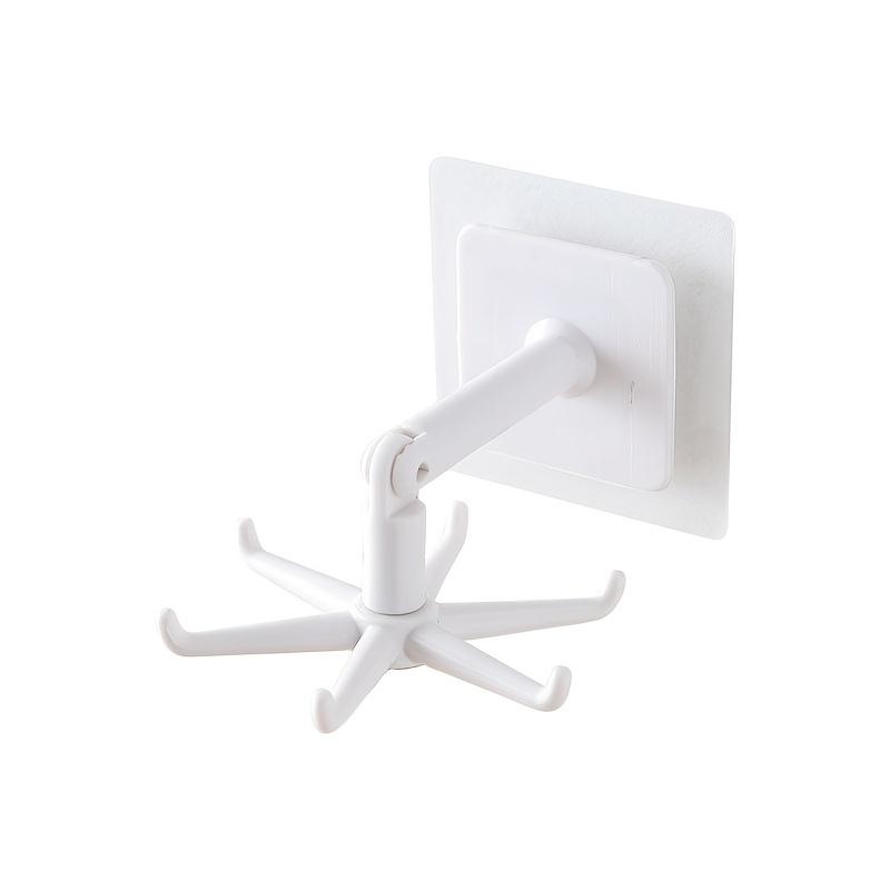 

No-Drill Foldable Hook1-2PcsMultifunctional Kitchen Bathroom360Rotating Storage Rack Cabinet Door Back Storage Hook