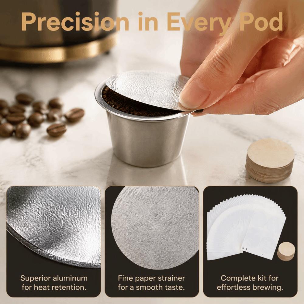 Disposable Design Coffee Pod Seals Round Shape Coffee Capsule Covers Home Brewing