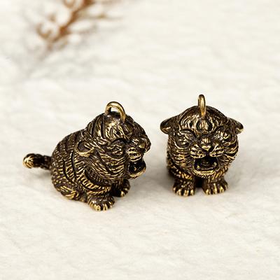 Metal Brass Tiger Key Chains Diy Hangings Jewelry Accessories Animal Figurines