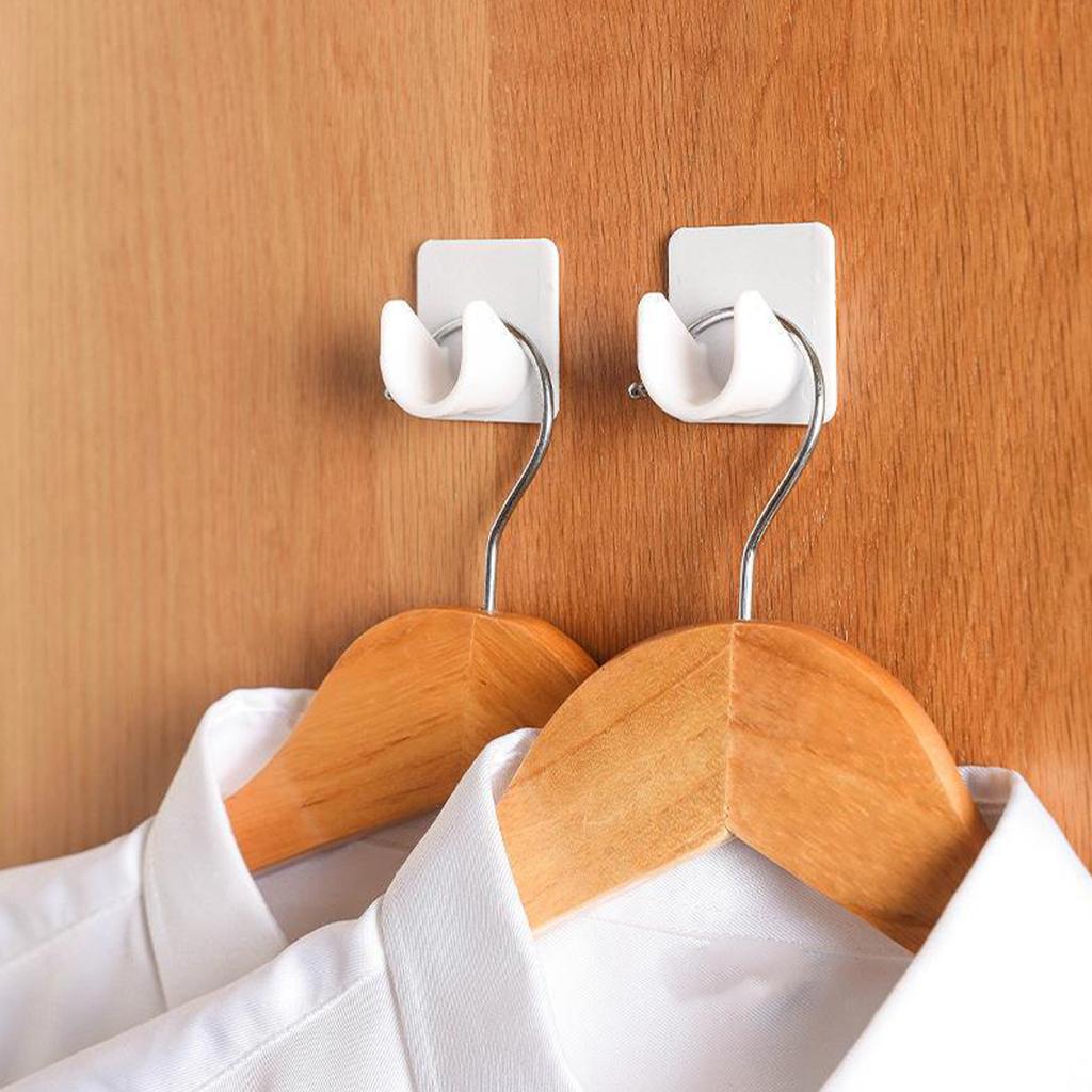 Closet Rod Holders Secure Multifunctional Antislip Adhesive Shower Curtain Rod End Supports For Bathroom