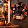 1 Set 3D Layered Texture 3D Fabric Wreath Lightweight Handmade Stuffed Wreath  Home Decoration