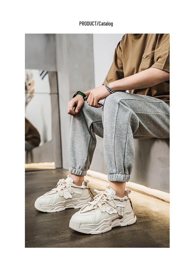 Men's 2025 Spring Breathable Mesh Trendy Thick-Soled Sneakers