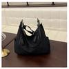 Korean Style Nylon Shoulder Bags Tote Bag Large Capacity Casual Dumpling Bag Solid Color Fold Oxford Cloth Underarm Bag Girls