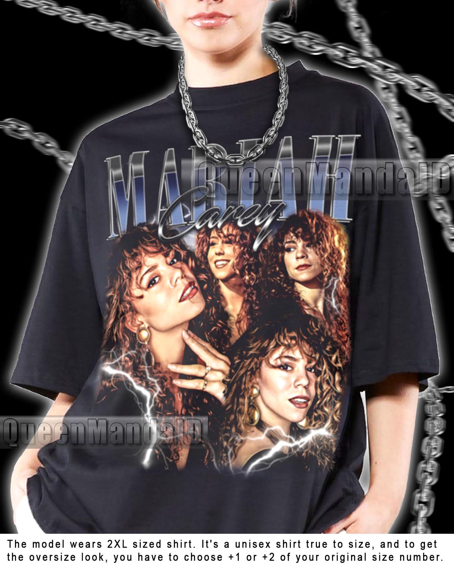 Mariah Carey 90s Style Retro Fan Tee Unisex Shirt Music T-Shirt , Vintage Shirt PK26 S