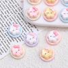 20 Pcs New Resin Cute Cartoon Kitten Pudding Flat Bottom Scrapbook Diy Jewelry Gift Bow Knot Decorate Hairpin Accessories A22