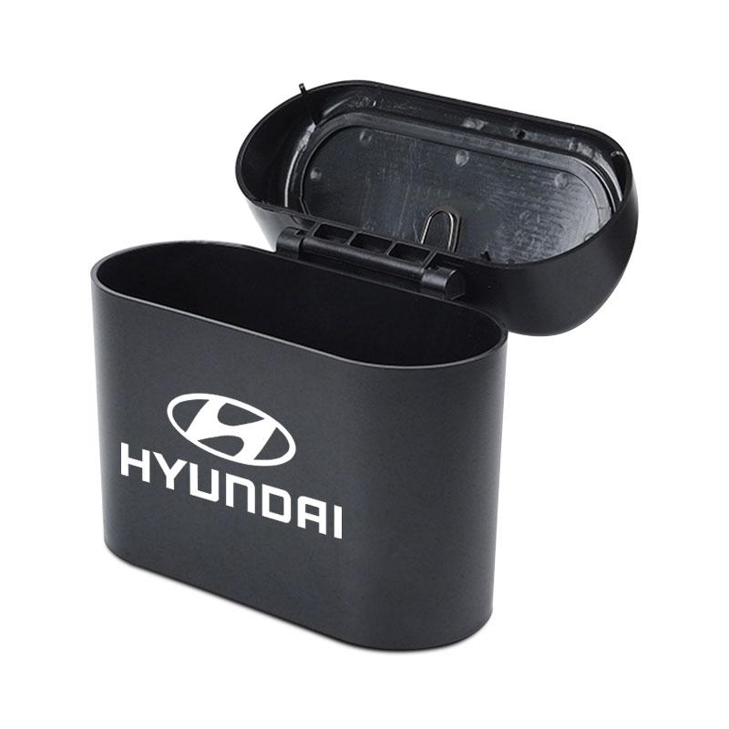 1Pcs Car Vehicle Case Storage Box Black ABS Square Pressing Trash Can For Hyundai I30 Tucson Veloster Kona I10 I35 Elantra Santa Fe