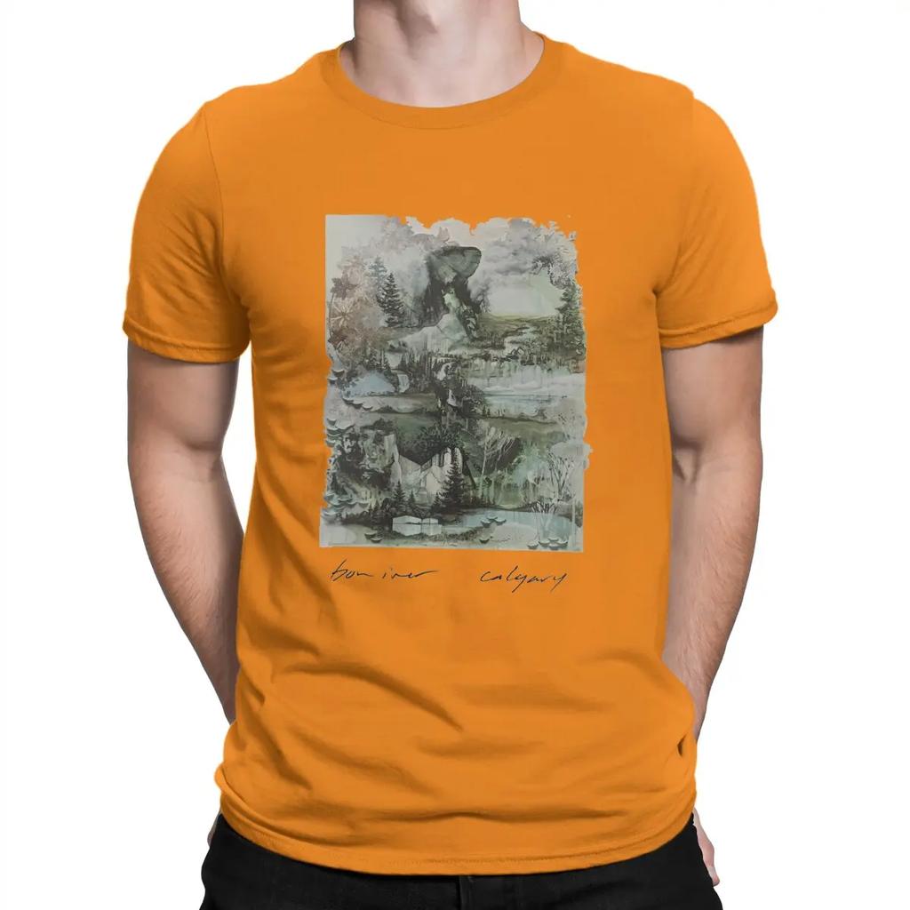 Music T-Shirt Men B-Bon Ivers Humor Cotton Tee Shirt Crew Neck Short Sleeve T Shirts Gift Idea Clothes