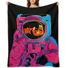 Trippy Rainbow Astronaut Throw Blanket Warm Winter Retros Blankets For Sofas Blankets Sofas Of Decoration Blankets