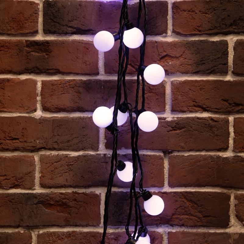 

Garland Neon-night multi-balls 38 Mm 10 M Black Pvc 40 Diodes Color White 303-575