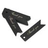Thank You Tags 50Pcs Bronzing Stamping Black White Paper Card for Valentine's Day Gift Favor Retail Price Label