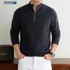 Men's Winter Zip-Collar Wool Blend Knit Sweater