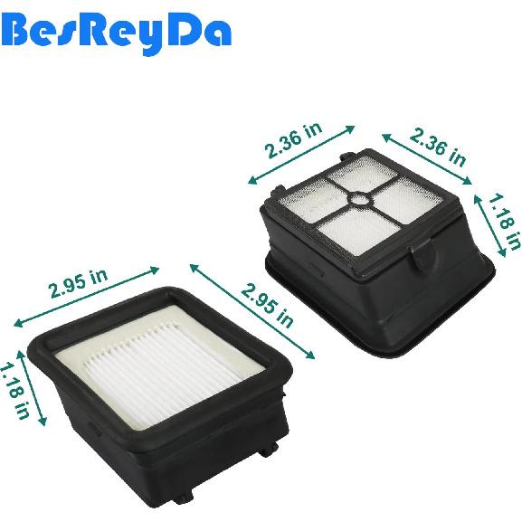 4 Sets iFloor 3 Replacement HEPA Filter and Brush Rolls Compatible with iFloor 3 and Floor One S3 Cordless Wet Dry Vacuum Cleaner