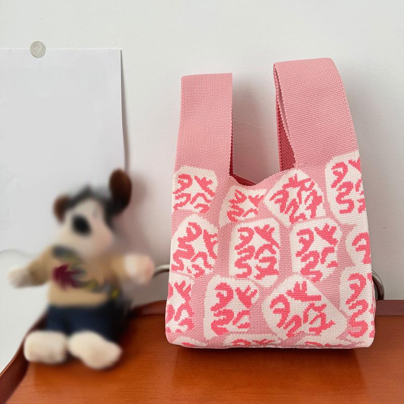 

Мода 2025 Новая Богатая Вязаная Сумка Маджонг Повседневная Сумка-Ведро для Поездок на Работу Повседневная Сумка-Тоут с Джокером