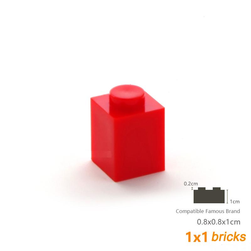 800pcs 1x1 Dots Bulk Building Blocks Thick Figures Bricks Educational Size Compatible With 3005 Plastic Toys for Children