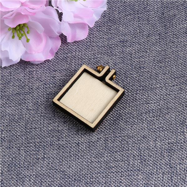 Square Embroidery Frame Wooden Pendant Ornament Cross Stitch Hoop Square Embroidery Frame Wooden Pendant Ornament Cross Stitch Hoop