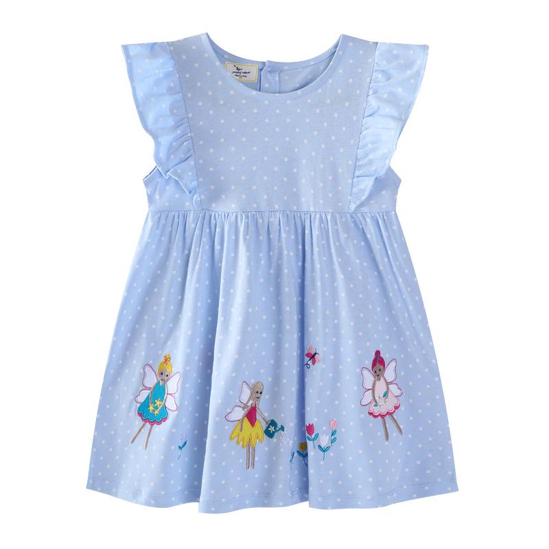 Summer 2026 Stylish Embroidered Cartoon Pattern Dress for Girls 3T