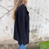 European & American Women's Woolen Coat: Casual Autumn/Winter Lapel Cardigan with Faux Pockets