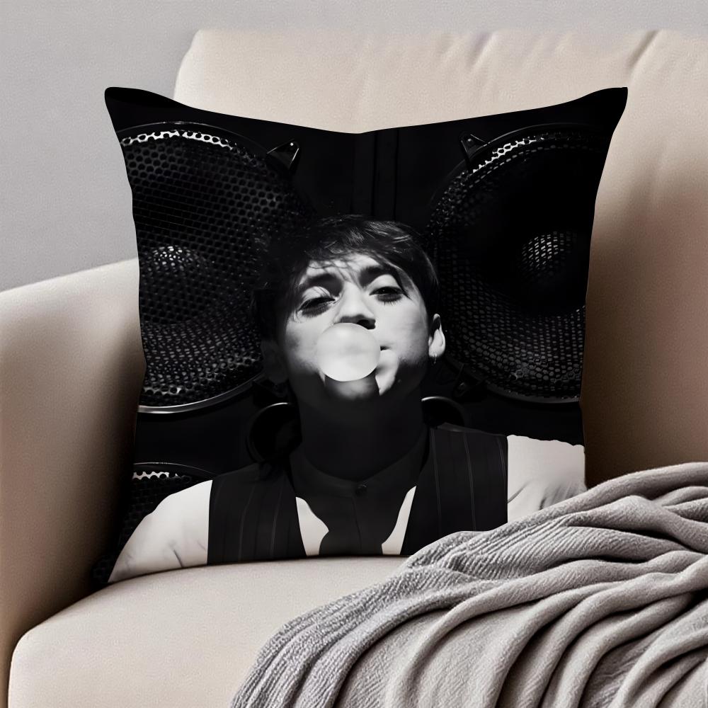 Latin Handsome Singer PPaulo Londra Cushion Cover Pillowcase Antidustmite Invisible Zipper Short Plush Sofa Cushion