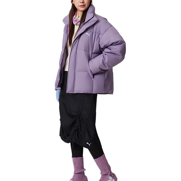 Puma Classics Relaxed Down Stand Collar Zipper Loose Warm Long Sleeve Down Jacket Unisex Outerwear 631636-64