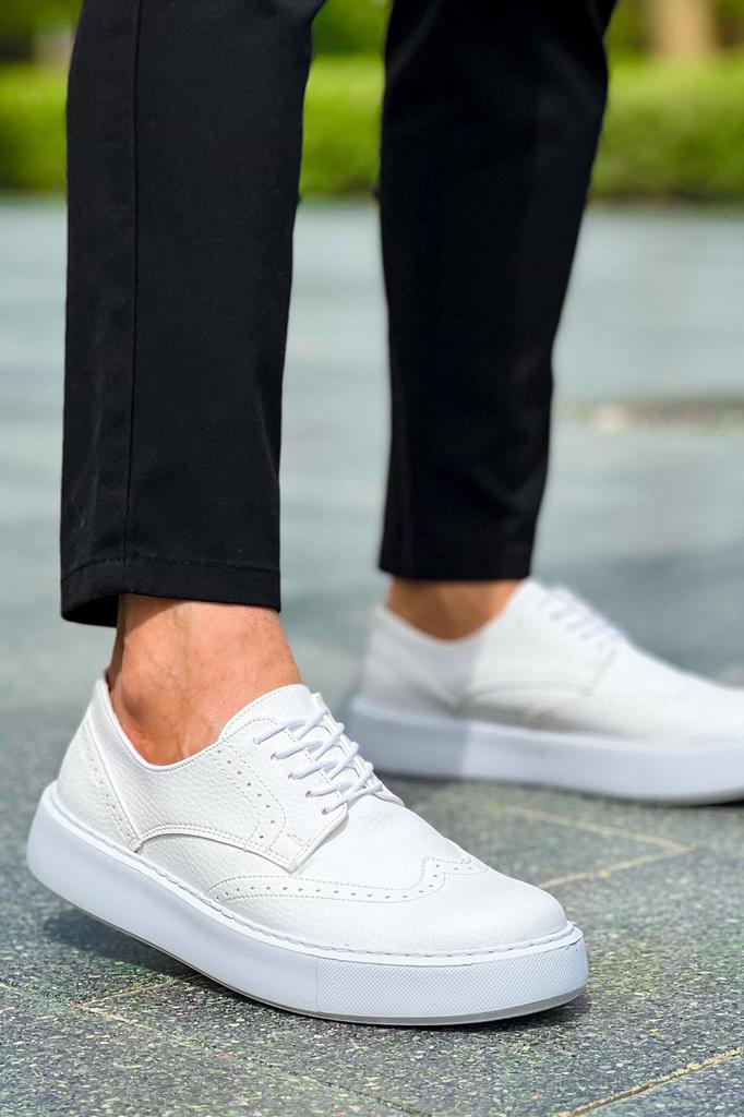 Chekich H New Collection CH149 Changer Over Herrenschuh Weiß Schwarz Braun Tan