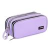 Large Capacity Three-Layer Pencil Case with Color Blocking - Multi-functional Stationery Box for Students