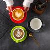 350ML Ceramic Large Capacity Coffee Cup Colorful Coffee Cup and Saucer Exquisite Afternoon Tea Dessert Tea Cup Couple's Mug Gift
