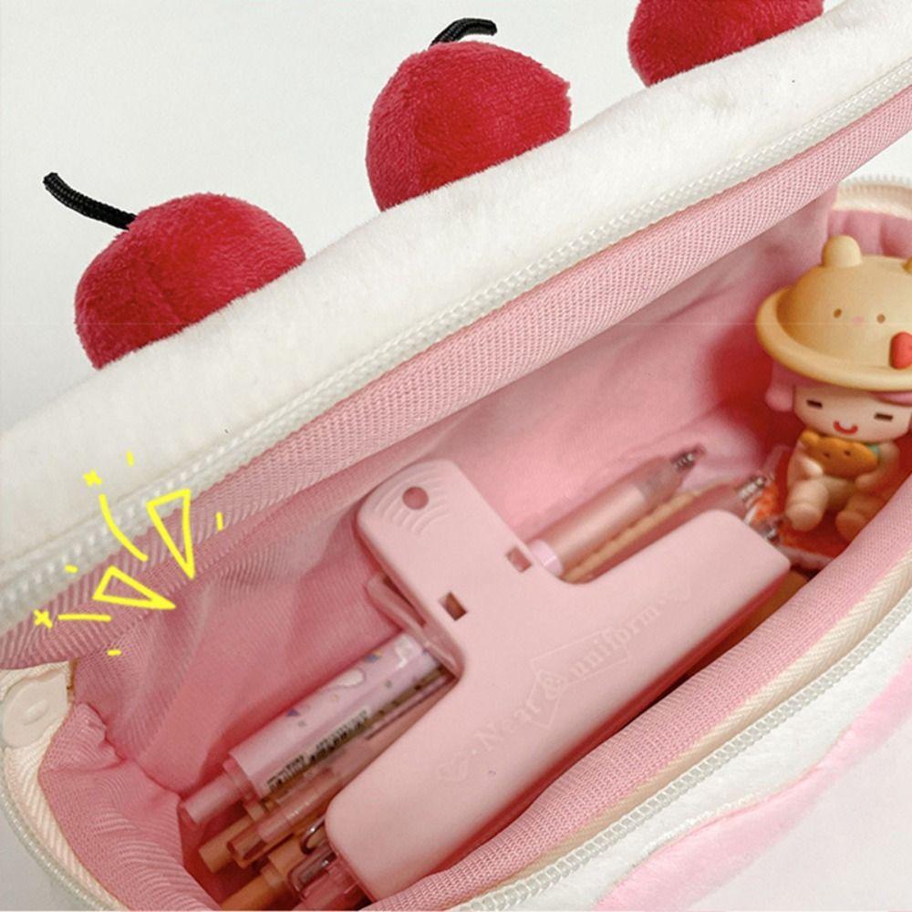 Large Capacity Pen Bag Plush Stationery Bag New Pen Box  Gift