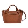 Longchamp Epure Brand Logo Gold Hardware Leather Tote Bag Shopping Bag Shoulder Crossbody Handbag Mini Women Tote Brown 10319HYZ035