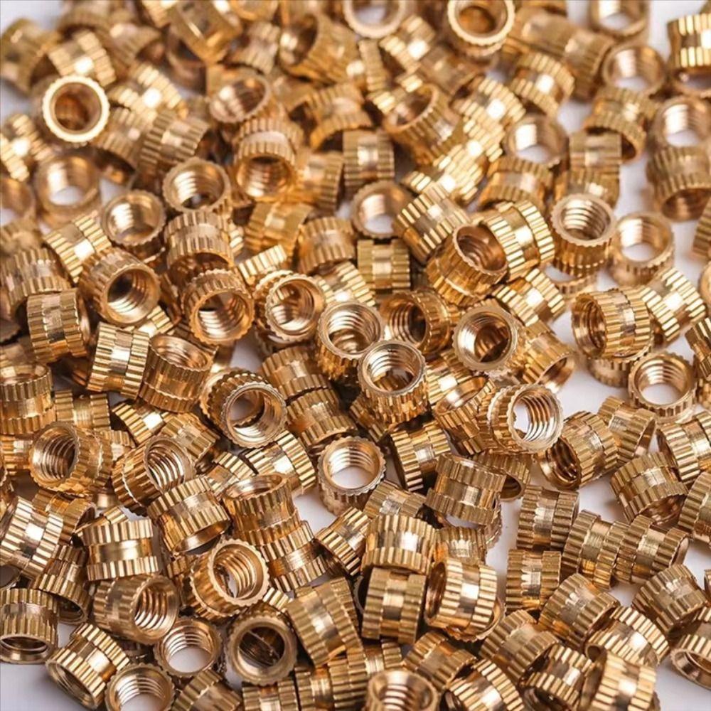 220Pcs Brass Brass Heat Insert Nuts Knurled Surface Hot Melt Nut Insert  Printer Applications