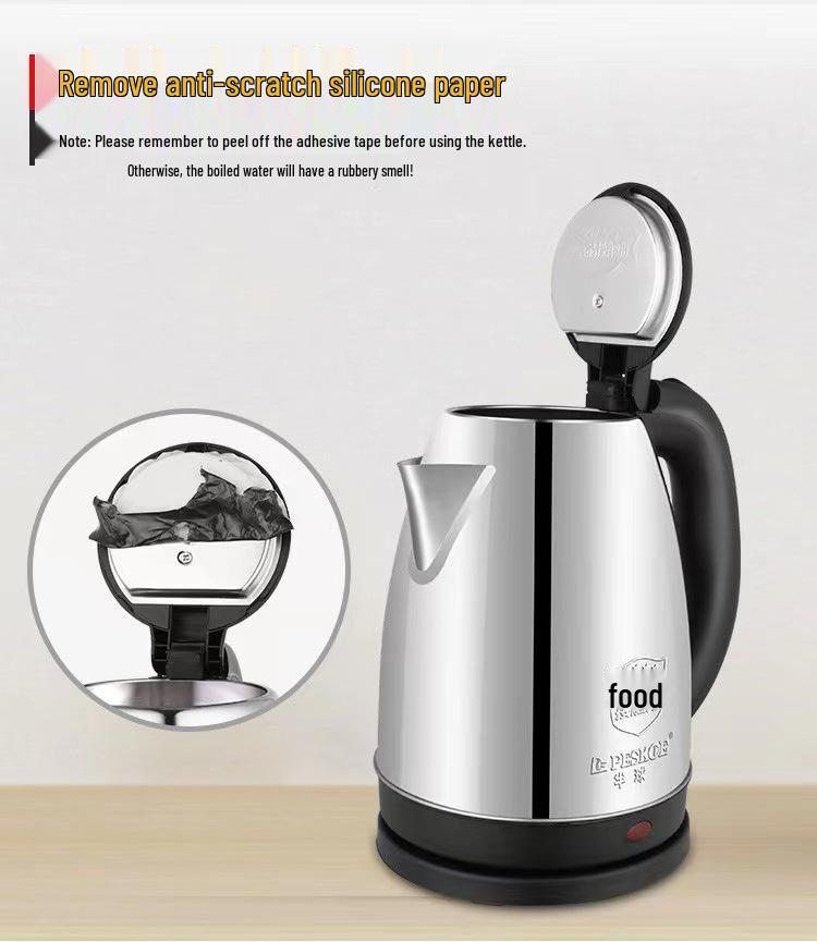 Positive Hemisphere Stainless Steel Electric Kettle, 2L Large Capacity, Auto Power-Off, Keep Warm Feature