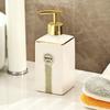 Ceramic Press Type Shampoo Bottle Gold Stroke Hand Soap Bottle Toilet Shower Gel Lotion Container Kitchen Soap Pump Dispenser