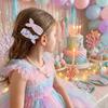 8pcs/set Mermaid Sequin Hairpin Sweet Glitter Hair Clips for Kids Girls Mermaid Theme Birthday Party Favors Gifts for Guests