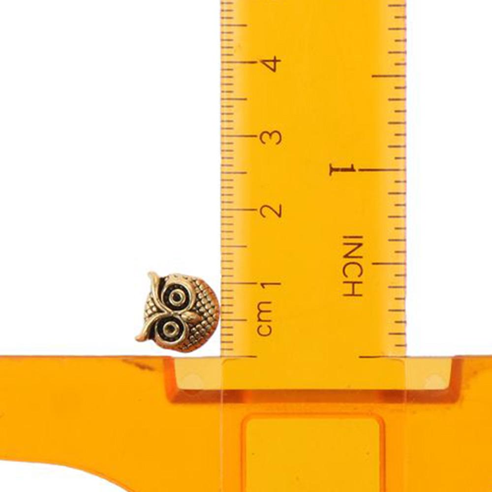 gold, silver Owl Loose Charm Beads alloy Spacer Beads Alloy Charm Jewelry Accessories