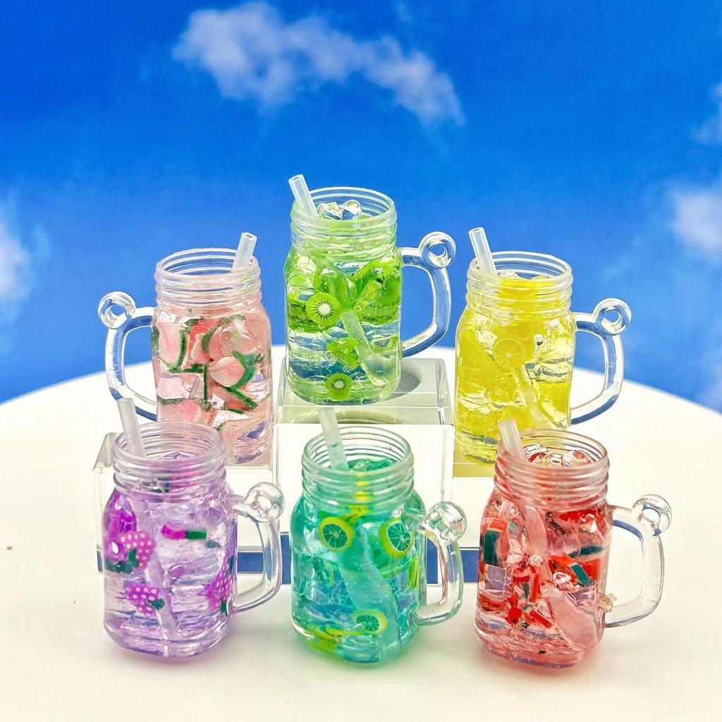 Obstsalat Einmachglas Schlüsselanhänger: Spielzeug- & Puppenhauszubehör