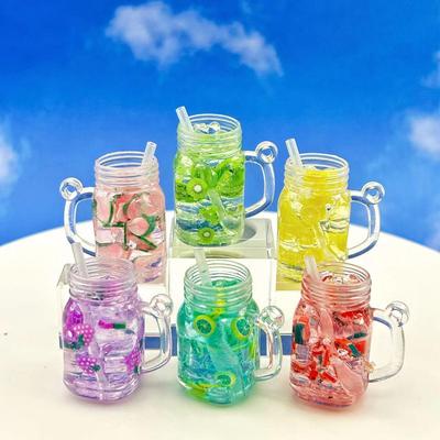 Brelok do słoika Mason z sałatką owocową: Akcesorium do zabawy i domku dla lalek